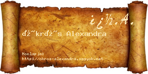 Ökrös Alexandra névjegykártya
